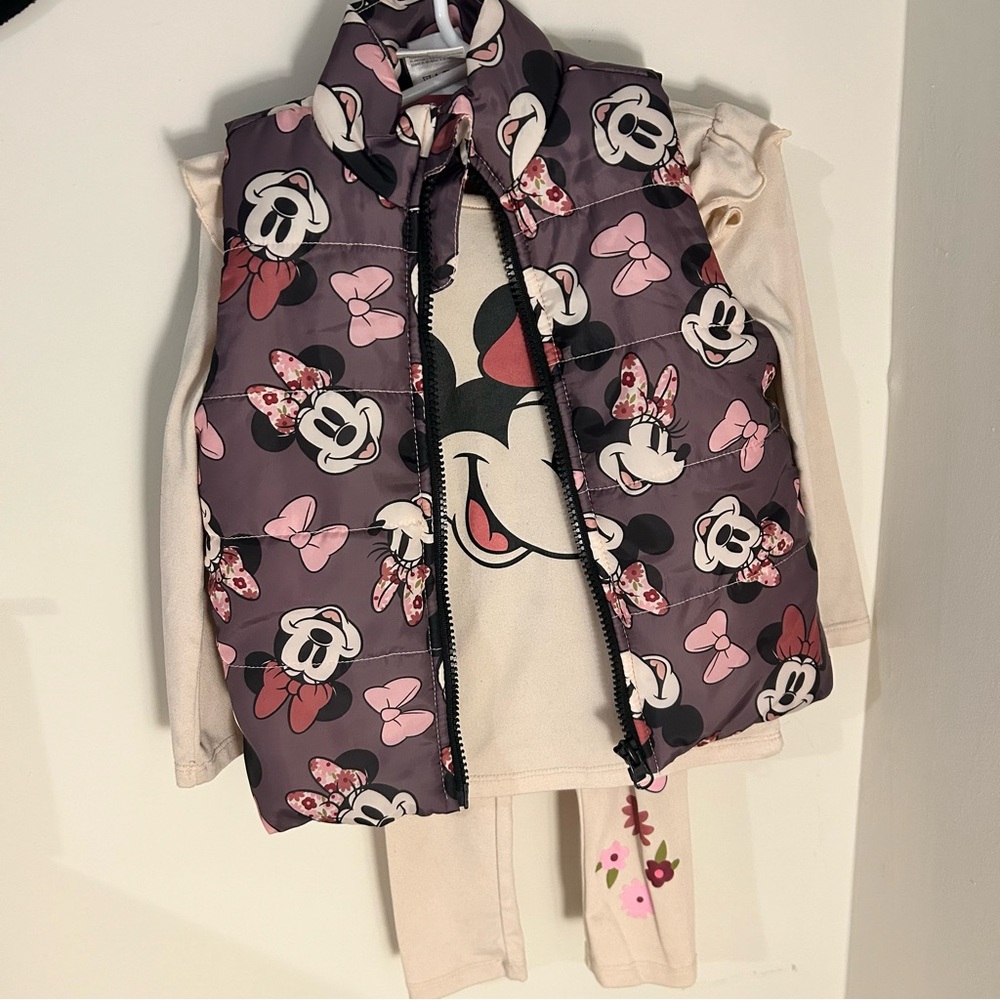 3-Piece Toddler Girl Disney Minnie Mouse Set